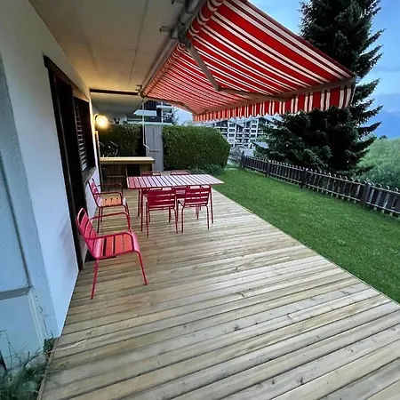 2,5 Pieces A Haute-nendaz, Grande Terrasse, Piscine, Sauna, Tennis Apartmán
